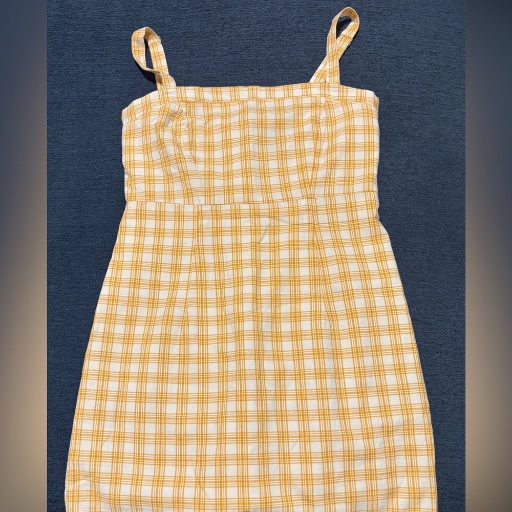 Forever 21 Yellow Plaid Mini Dress